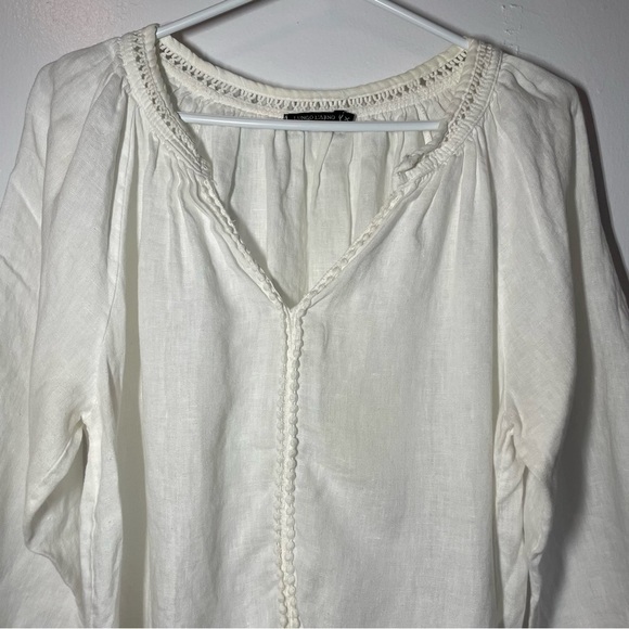 LUNGO L’arno Made in Italy Linen Tunic Top size 1X - Picture 3 of 6
